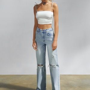 Zara Satin Effect Crop Top